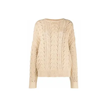 Brunello Cucinelli FW21 Loose Fit Sweater Women's Beige