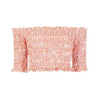 KENZO Off shoulder Gingham Top