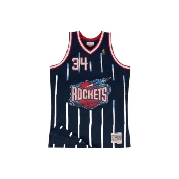 NBA Houston Rockets Hakeem Olajuwon Basketball Jerseys Men's Black