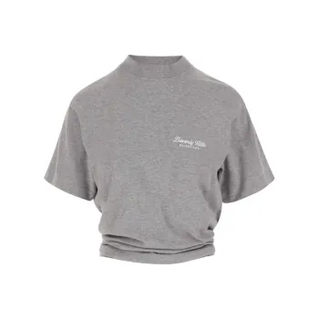 Balenciaga Knot Detailed Cropped T-Shirt