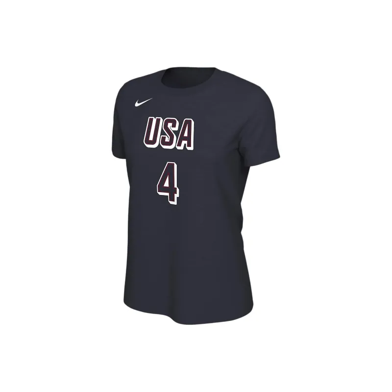 Nike USA Basketball Olympic Team Series Regular T-Shirt Women's University Marine-0