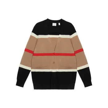 Burberry Striped Buttoned Cardigan