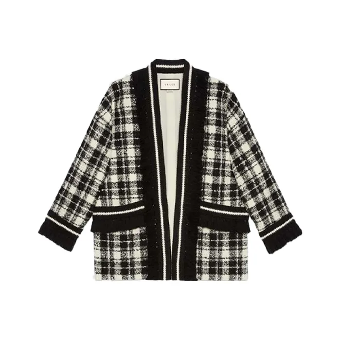 GUCCI Tweed Long sleeve Coatigan-0