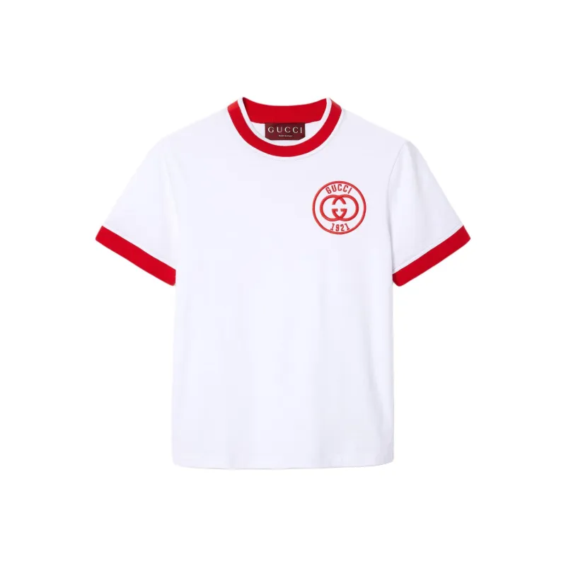 GUCCI Logo-embroidered Cotton T-shirt-0