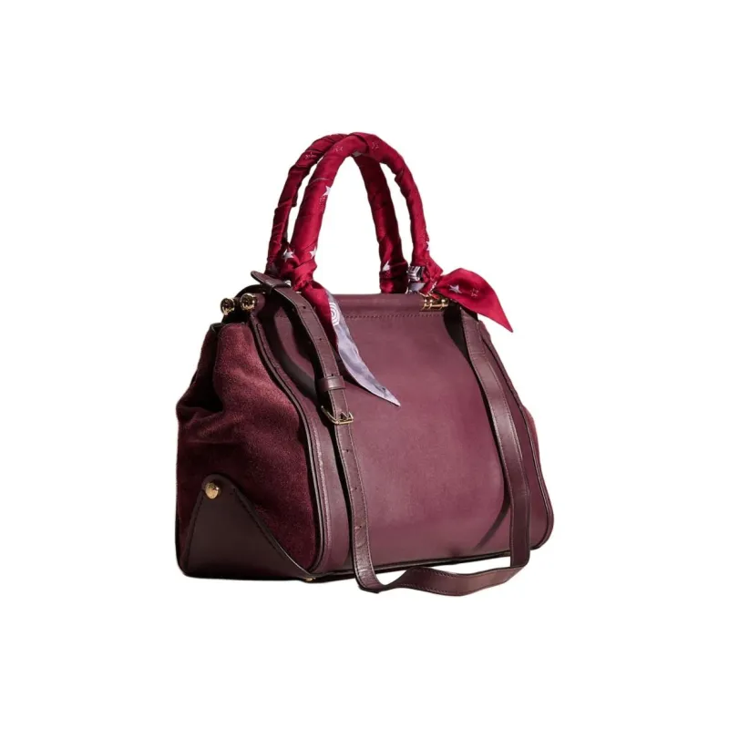COACH Drifter Leather One Shoulder Handbag Large Size Women's Burgundy-1