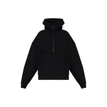 SAINT LAURENT Zip Detailed Long Sleeved Hoodie