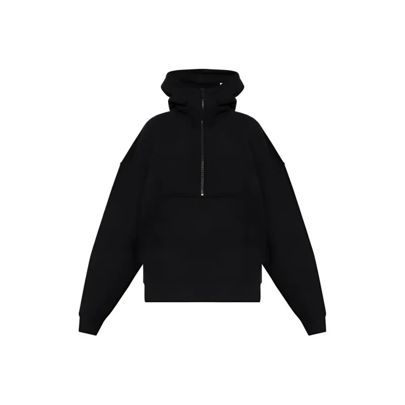SAINT LAURENT Zip Detailed Long Sleeved Hoodie-0