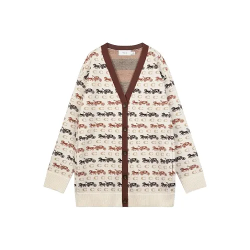 COACH SS22 Cashmere Sweater Women's Ecru