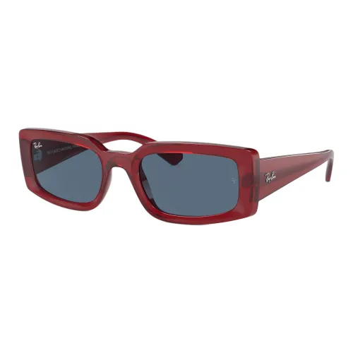 RayBan Injection Irregular Shape Sunglasses Unisex Red