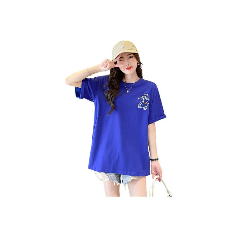 JEANSWEST T Shirt Drop Shoulder Sleeve Summer Women's White-4