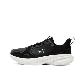 361° Abrasion Resistant Rebound Low Top Casual Sprint Running Shoes Men's Black White