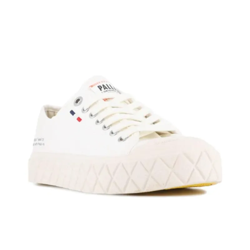 Palladium Palla Ace Anti Slip Wear Resistant Low Top Skateboard Shoes Unisex White-2