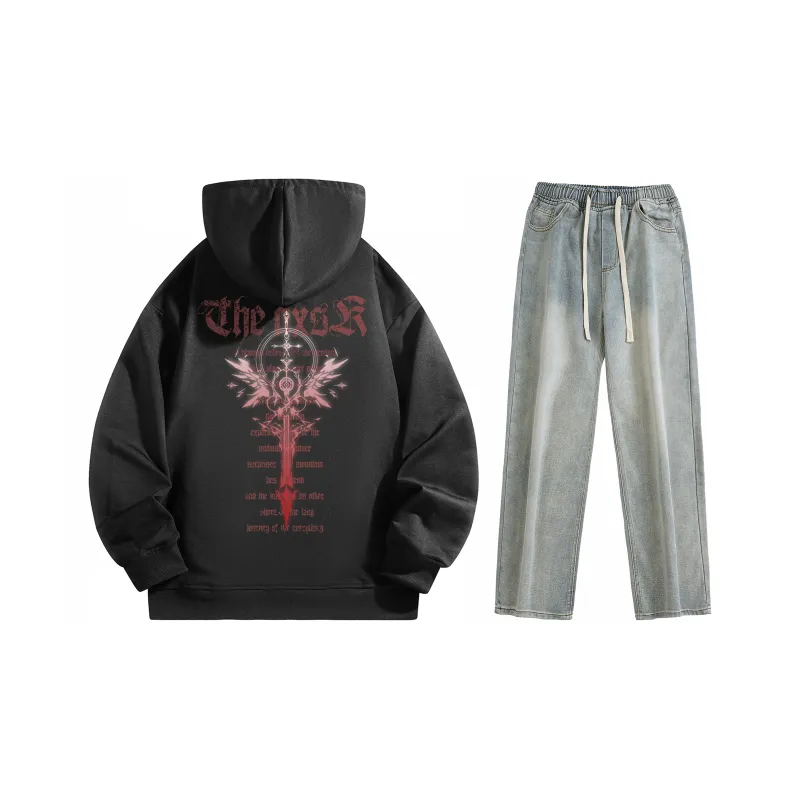 A.X.S.K Sweatshirt Sets Unisex-109