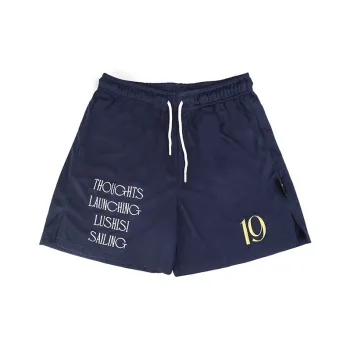 LUSHISI Basketball Shorts Unisex Navy Blue