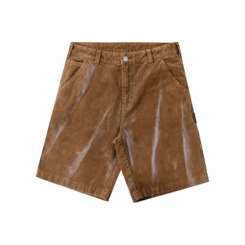 False Perception Casual Shorts Unisex Washed Brown