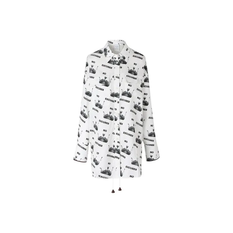 VVNK JANE PLUS Shirt Women's Print Black Gray-0