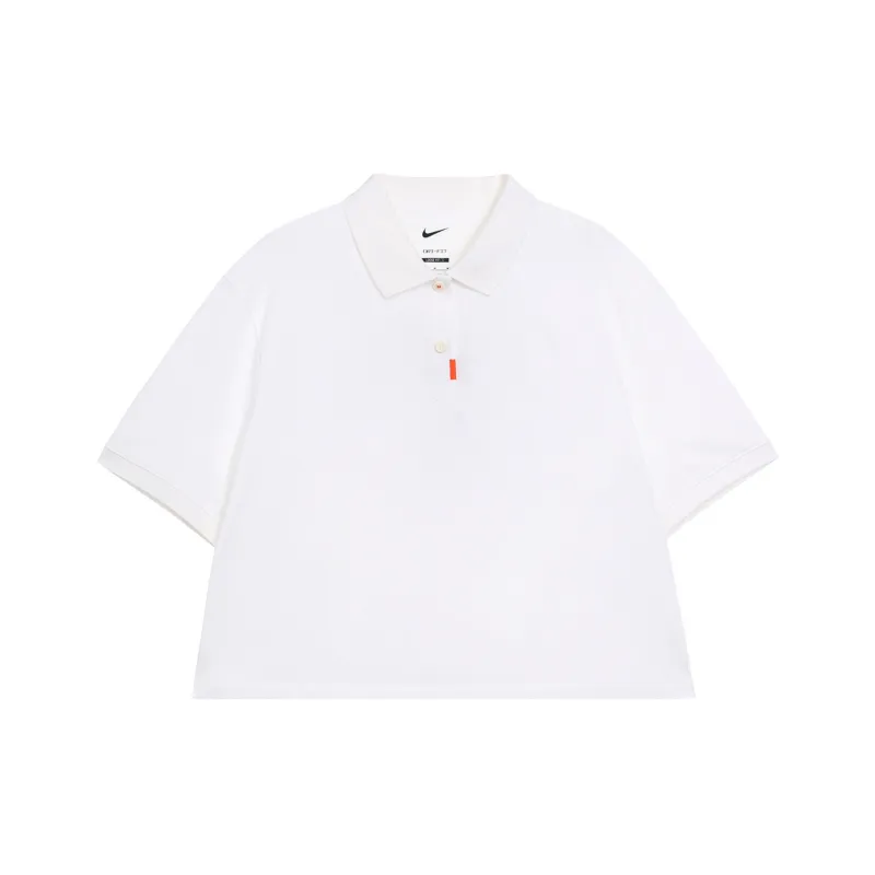 Nike SS22 Women's Collared Short Sleeve Polo Shirt White-0