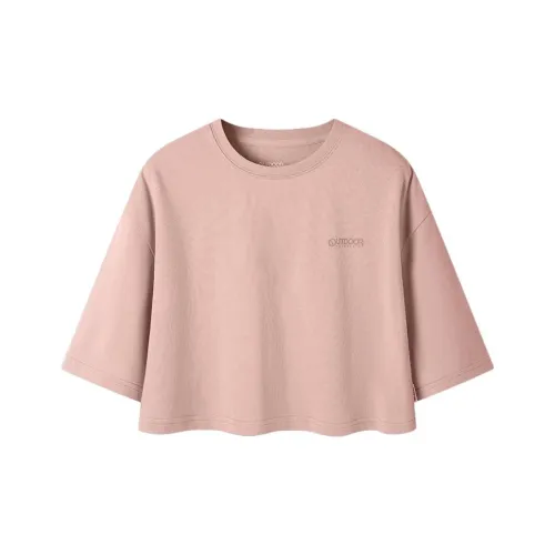 OUTDOOR PRODUCTS Drop Shoulder Sleeve T-Shirt Women's Light Coral Pink