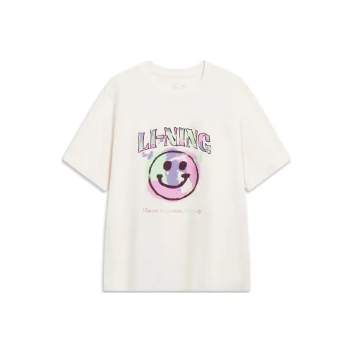 LINING Sports Life Collection T Shirts Women's Ecru
