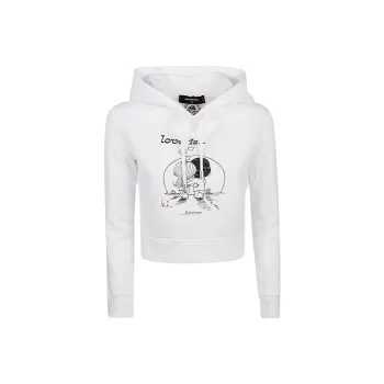 DSQUARED 2 Graphic Print Cropped Hoodie