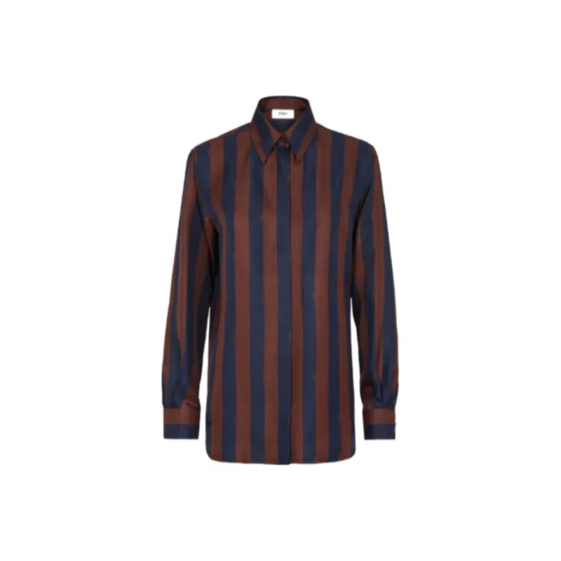 FENDI Pequin stripe Silk Shirt-0