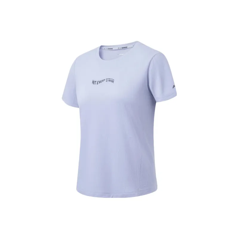 LINING Running Collection T Shirts Women's Sky Feather Blue-0