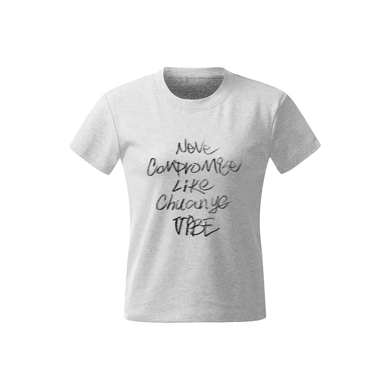 CHUANCHUANYEJIA Set in Sleeve T Shirt Women's-5