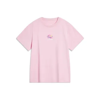 LiNing Chinese Culture Series T Shirt Women's Flower Branch Pink