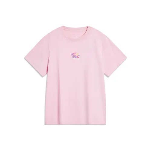 LiNing Chinese Culture Series T Shirt Women's Flower Branch Pink