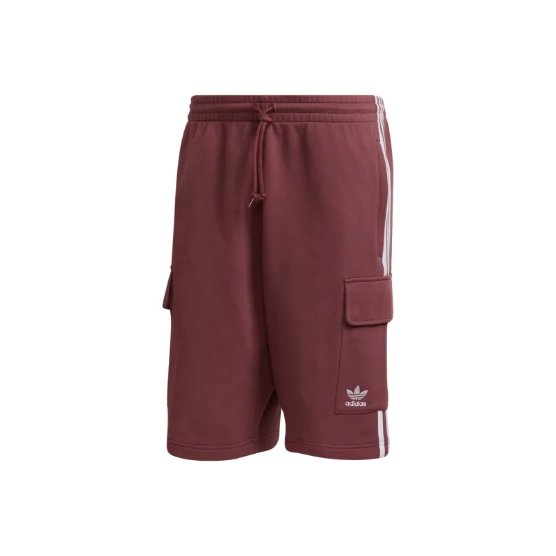 Adidas Originals Casual Shorts Men's Deep Red/White-0