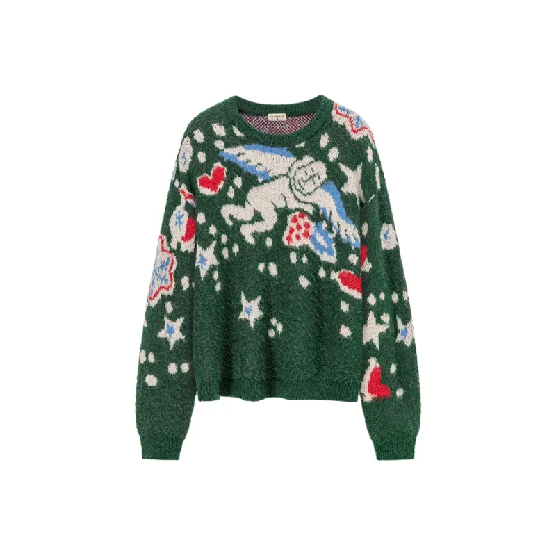 NO ONE ELSE Sweater Unisex Forest Green-0