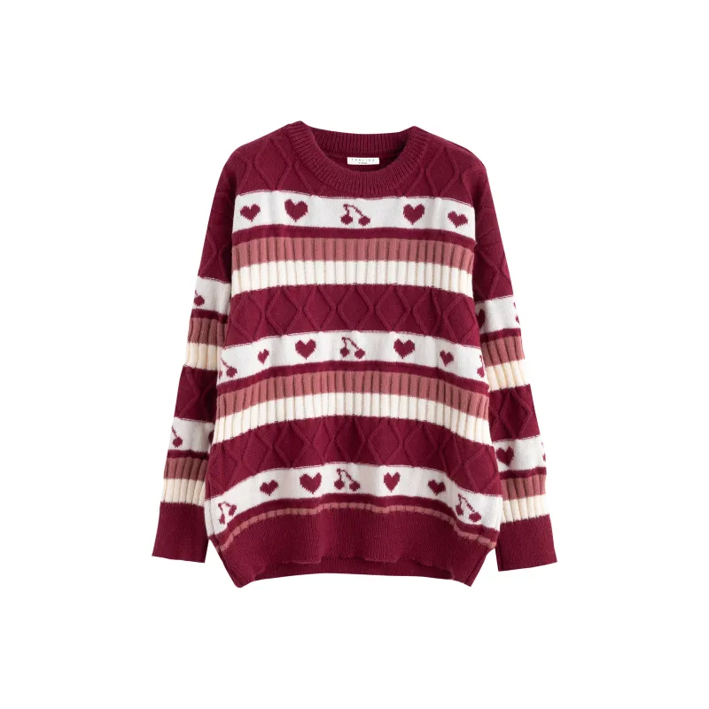 Tonlion Sweaters Women's Red-0