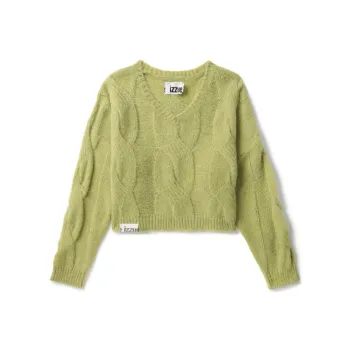 Izzue V neck Cable knit Jumper
