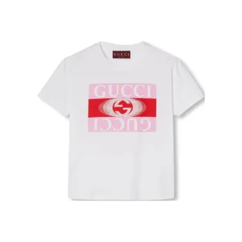 GUCCI Logo Printed Crewneck T Shirt
