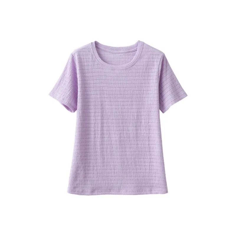 Huagaa T Shirts Women's Purple-0