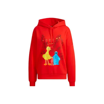 Sesame Street X Adidas Neo Sesame Street Co branded Collection Sweatshirts Women's Red