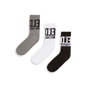 DIESEL Mid Calf Socks Men's 3 Pack