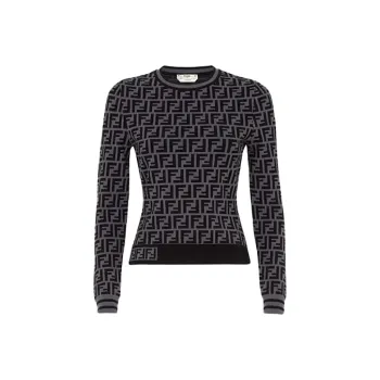 FENDI Knitwear Women's Black Gray Color