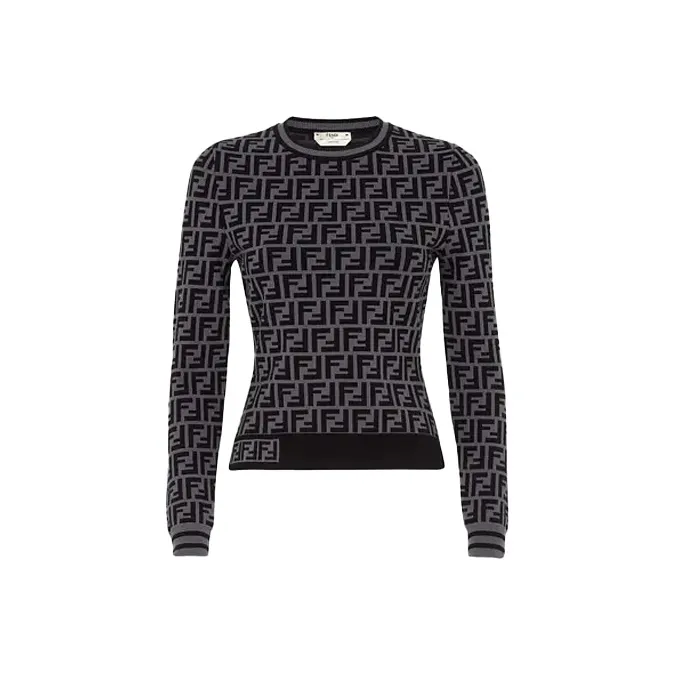 FENDI Knitwear Women's Black Gray Color-0