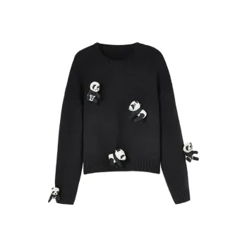 UOOYAA Loose Fit Knitwear Women's Black