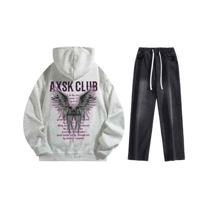 A.X.S.K Sweatshirt Sets Unisex-21