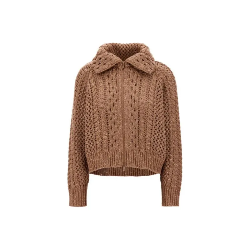 Brunello Cucinelli Zipped High Neck Cardigan-0