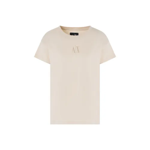 ARMANI EXCHANGEAE Drop Shoulder Sleeve T Shirt Women's Beige