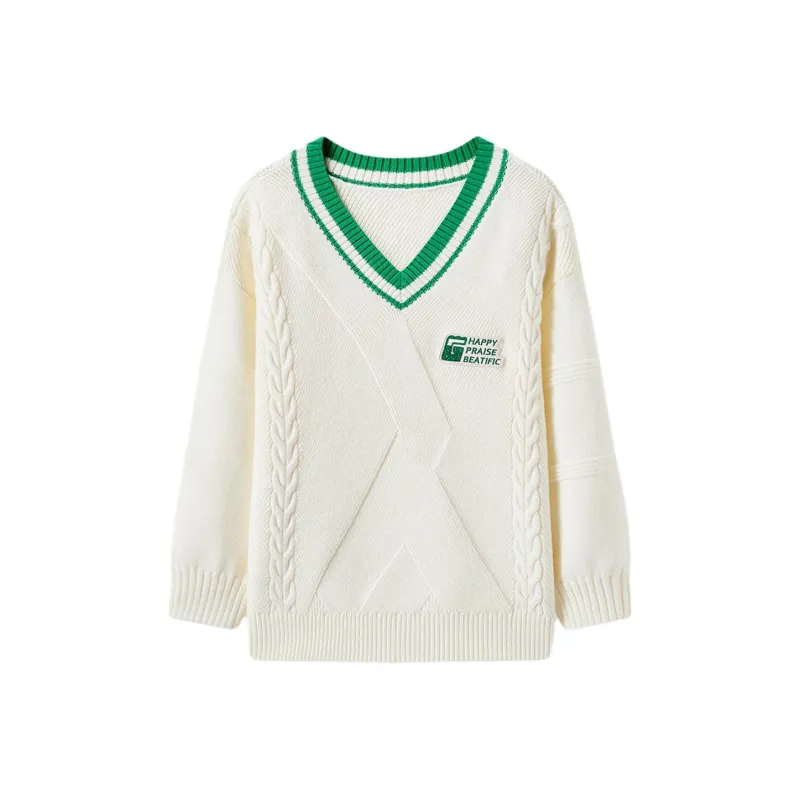 EICHITOO Knitwear Women's Ecru Trim-0