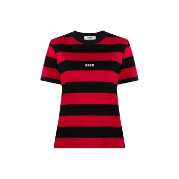MSGM T-Shirts Women's Red Black
