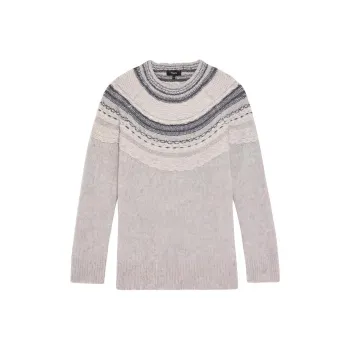 THEORY Sweater Women's Gray Jacquard