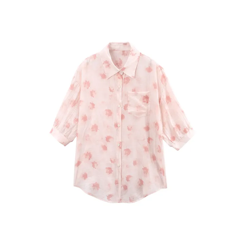 A Paradise For Awakening Shirt Women's Pink-0