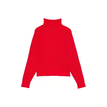 Victoria's Secret PINK Varsity Knit Chunky Turtleneck Sweater/RP Sweater Women's Red Pepper