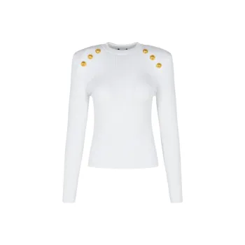 BALMAIN Button Embellished Knitted Jumper