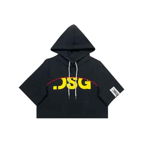 DSG DISGUSTO 블랙 옐로우 여성 맨투맨